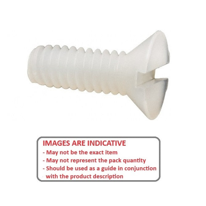 1040648 | SK022C-006-SL-N (50 Pcs) --- Countersunk Screws - 2-56 UNC -2.18mm- 6.4 mm - Nylon -Zytel 101-