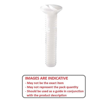 1055256 | SK042C-025-SL-N (10 Pcs) --- Countersunk Screws - 8-32 UNC -4.17mm- 25.4 mm - Nylon -Zytel 101-