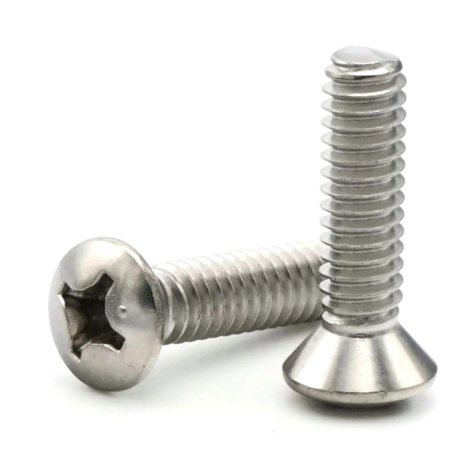 1052894 | SK040M-012-O-PH-S4 (10 Pcs) --- Countersunk Screws - M4 - 4x0.7mm - 12 mm - 304 Stainless Oval Top Screw