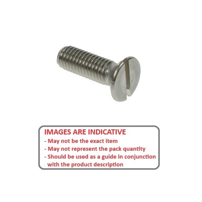 1039194 | SK020M-005-SL-S4 (25 Pcs) --- Countersunk Screws - M2 - 2x0.4mm - 5 mm - 304 Stainless Slotted Screw