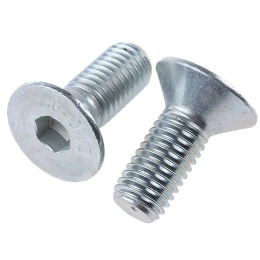 Countersunk Screws - M5 - 5x0.8mm - 12 mm - Zinc Plated Steel Socket