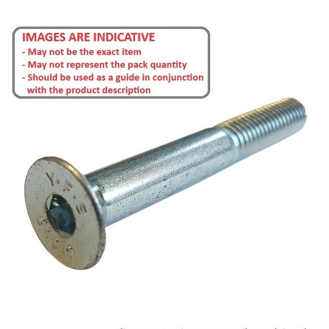 1053785 | SK040M-025-SK-CZ (100 Pcs) --- Countersunk Screws - M4 -4x0.7mm- 25 mm - Zinc Plated Steel