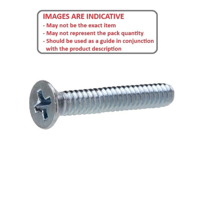 1045407 | SK030M-012-PH-CZ (100 Pcs) --- Countersunk Screws - M3 -3x0.5mm- 12 mm - Zinc Plated