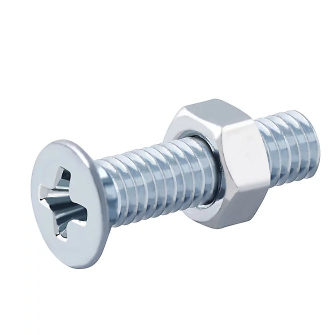 1039360 | SK020M-006-PH-CZ (100 Pcs) --- Countersunk Screws - M2 - 2x0.4mm - 6 mm - Zinc Plated Steel Phillips Screw