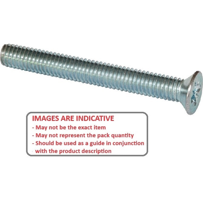 1039607 | SK020M-012-PH-CZ (200 Pcs) --- Countersunk Screws - M2 - 2x0.4mm - 12 mm - Zinc Plated Steel Phillips Screw
