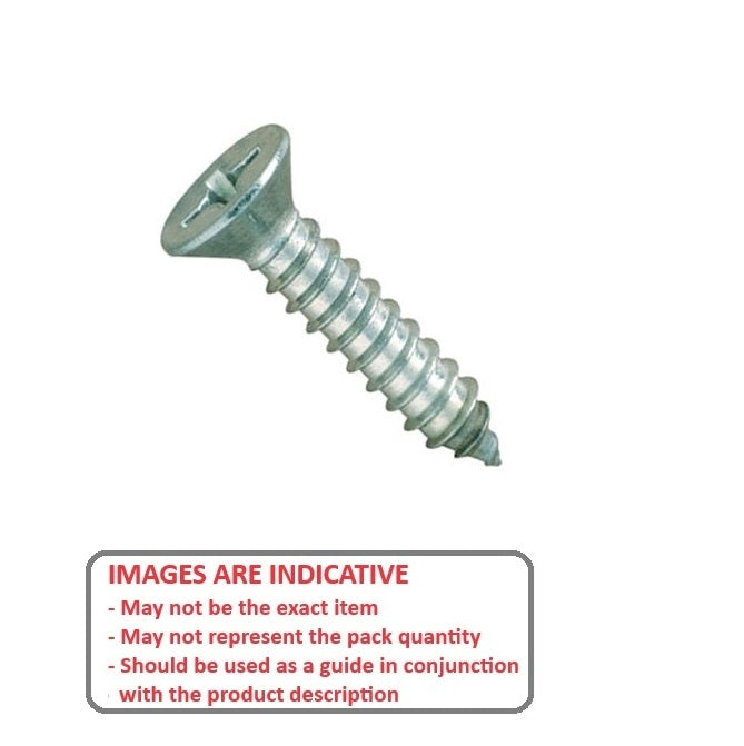 1043388 | SKT0285-006-PH-CZ (500 Pcs) --- Self Tapping Screws - 2.85x6.4 mm - 4 Countersunk - Zinc Plated Steel Screw
