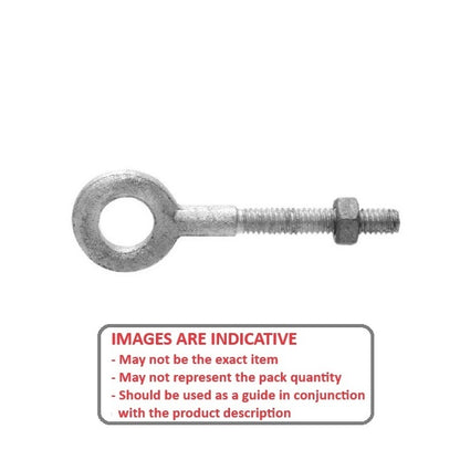 1120402 | CHE-32RS --- Partial Threaded Shank Eye Bolts - 3/4-10 UNC - 19.05mm - 114.3x38.1 mm Plain