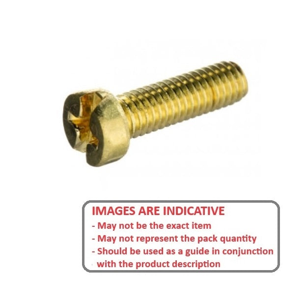 1045257 | SC030M-010-F-PH-BR (10 Pcs) --- Fillister Head Screws - M3 -3x0.5mm- 10 mm - Brass