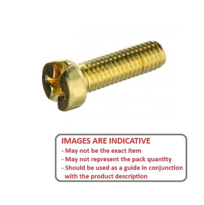 1045257 | SC030M-010-F-PH-BR (10 Pcs) --- Fillister Head Screws - M3 -3x0.5mm- 10 mm - Brass