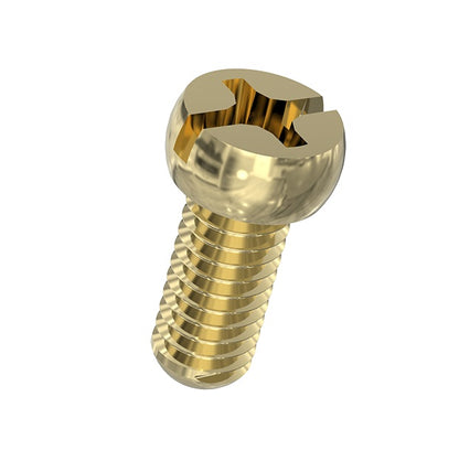 1066842 | SC060M-016-F-PH-BR (200 Pcs) --- Fillister Head Screws - M6 - 6x1mm - 16 mm - Brass Phillips Screw