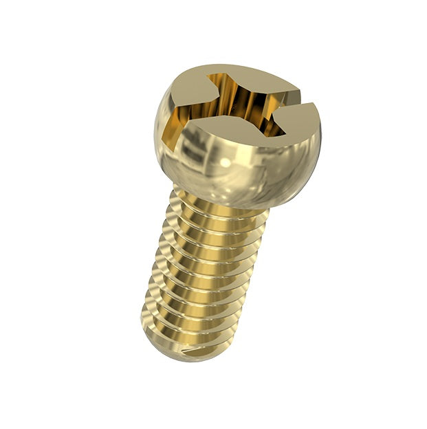 1052656 | SC040M-010-F-PH-BR (10 Pcs) --- Fillister Head Screws - M4 - 4x0.7mm - 10 mm - Brass Phillips Screw