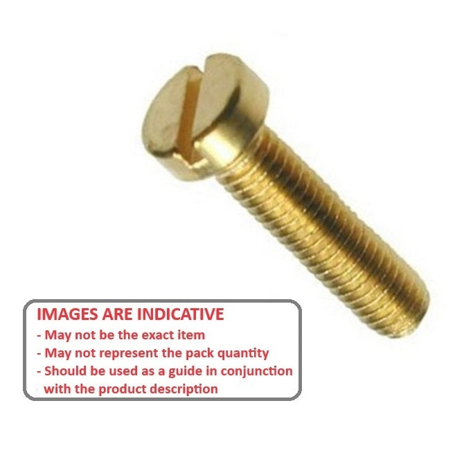1050406 | SC036B-013-F-SL-BR (200 Pcs) --- Fillister Head Screws - 4 BA - 3.607mm - 12.7 mm - Brass Slotted Screw