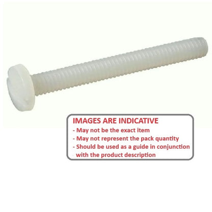 1042993 | SC028C-007-F-SL-N (50 Pcs) --- Fillister Head Screws - 4-40 UNC - 2.85mm - 7.9 mm - Nylon - Zytel 101 - Slotted Screw