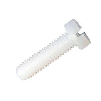 1042993 | SC028C-007-F-SL-N (50 Pcs) --- Fillister Head Screws - 4-40 UNC - 2.85mm - 7.9 mm - Nylon - Zytel 101 - Slotted Screw