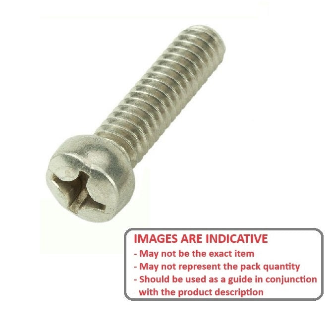 1041880 | SC025M-006-F-PH-CZ (50 Pcs) --- Fillister Head Screws - M2.5 - 2.5x0.45mm - 6 mm - Zinc Plated Steel Phillips Screw