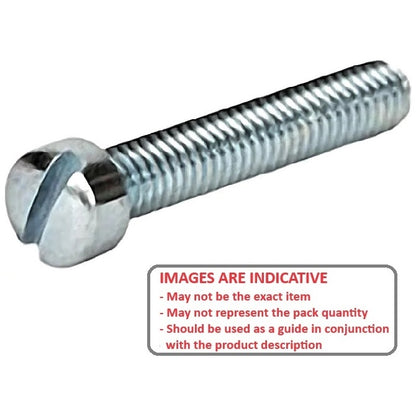 1042845 | SC028B-019-F-SL-CZ (200 Pcs) --- Fillister Head Screws - 6BA - 2.794mm - 19.1 mm - Zinc Plated Steel Screw
