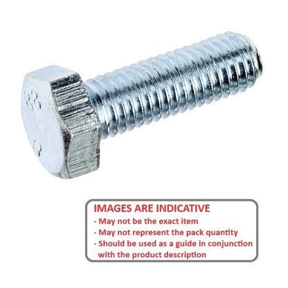1080213 | SC080M-012-HS-CZ (100 Pcs) --- Hex Head Screws - M8 -8x1.25mm- 12 mm - Zinc Plated Steel