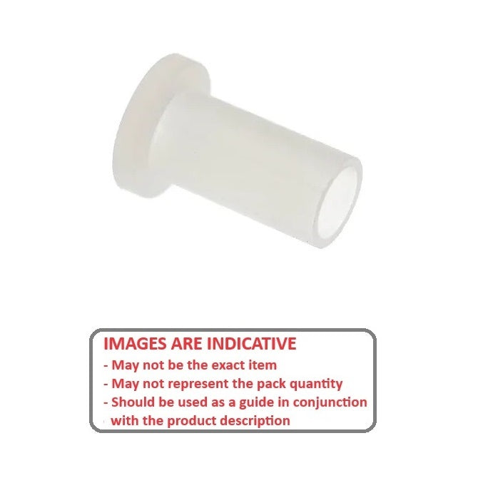 1039421 | SI-022-032 (PK-100) --- Screw Insulators - 2 UNC/UNF - 2.18mm - 3.175x2.286 mm - Nylon Zytel 101 Insulator
