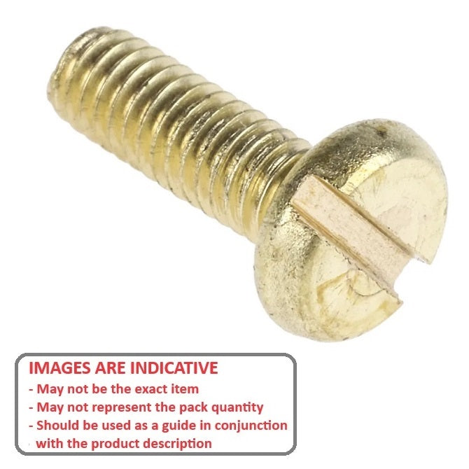 1081500 | SC080M-025-P-SL-BR (50 Pcs) --- Pan Head Screws - M8 -8x1.25mm- 25 mm - Brass