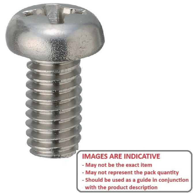 1042713 | SC026M-004-PJ-PH-S4 --- Pan Head Screws - M2.6 -2.6x0.45mm- 4 mm - 304 Stainless
