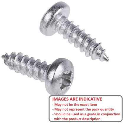 1040564 | SCT0218-013-P-PH-S2 (50 Pcs) --- Self Tapping Screws - 2.18x12.7 mm - 2 Pan Head - Stainless Steel 302/304 Similar to A2, 18-8 Screw