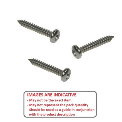 1040572 | SCT0218-019-P-PH-S2 (20 Pcs) --- Self Tapping Screws - 2.18x19.1 mm - 2 Pan Head - Stainless Steel 302/304 Similar to A2, 18-8 Screw