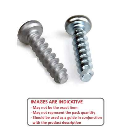 1040556 | SCT0218-010-PLS-P-PH-CZ (10 Pcs) --- Self Tapping Screws - 2.18x9.5 mm - 2 Soft Plastics - Zinc Plated Steel Screw