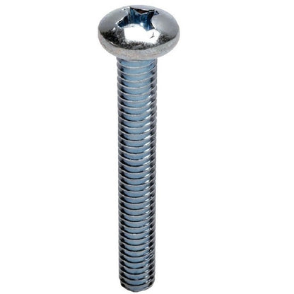 Pan Head Screws - M8 - 8x1.25mm - 50 mm - Zinc Plated Steel Pozidrive Steel