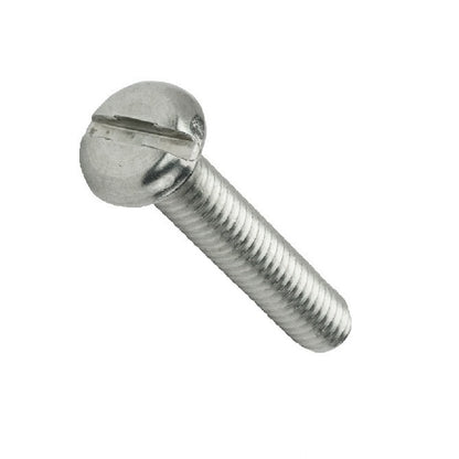 Pan Head Screws - M4 - 4x0.7mm - 12 mm - Zinc Plated Steel Slotted