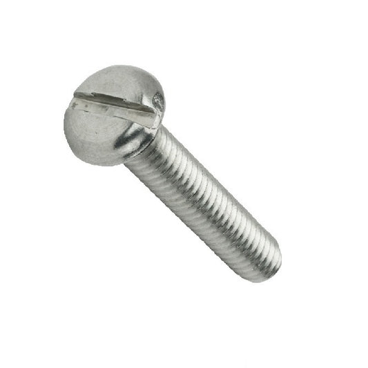Pan Head Screws - M5 - 5x0.8mm - 40 mm - Zinc Plated Steel Slotted