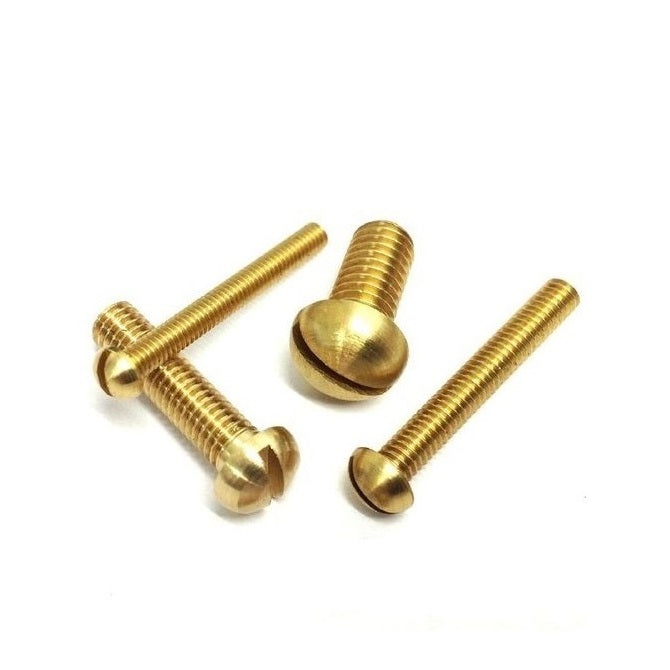 Round Head Screws - 1/4-20 BSW -6.35mm- 76.2 mm - Brass