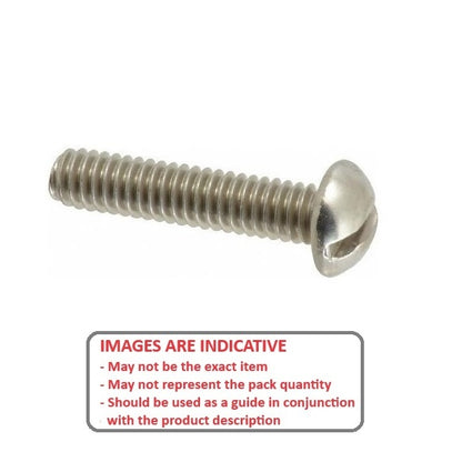 1037783 | SC015F-013-R-SL-S4 (20 Pcs) --- Round Head Screws - 0-80 UNF - 1.52mm - 12.7 mm - 304 Stainless Slotted Screw