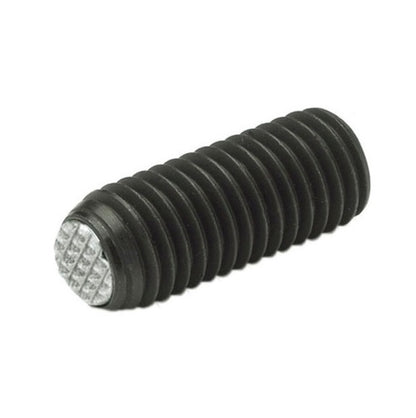 Diamond Knurled Tip Socket Set Screws - M12 - 12x1.75mm - 39.3 mm   - Carbon Steel with Alloy Steel SUJ2 HRC 55 -60 tip