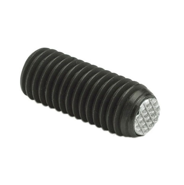 1113612 | SS160M-0340-CS-DKT --- Diamond Knurled Tip Socket Set Screws - M16 - 16x2mm - 34 mm  - Carbon Steel with Alloy Steel SUJ2 HRC 55 -60 tip