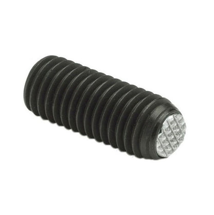 1113612 | SS160M-0340-CS-DKT --- Diamond Knurled Tip Socket Set Screws - M16 - 16x2mm - 34 mm  - Carbon Steel with Alloy Steel SUJ2 HRC 55 -60 tip