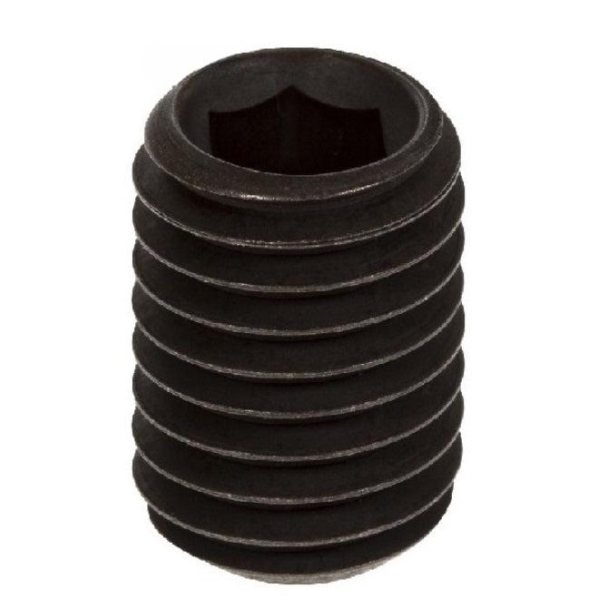 Flat Tip DIN913 Socket Set Screws - 3/8-16 UNC - 9.53mm - 6.4 mm Alloy Steel - Carbon Steel - Hardened Screw