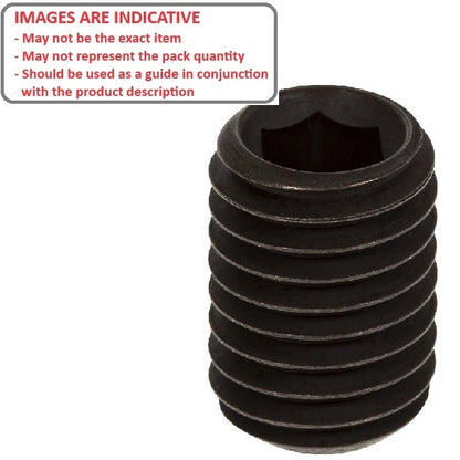 1064857 | SS048F-0064-AS-FT (Pack of 100)  --- Flat Tip DIN913 Socket Set Screws - 10-32 UNF - 4.76mm - 6.4 mm Alloy Steel - Carbon Steel - Hardened Screw