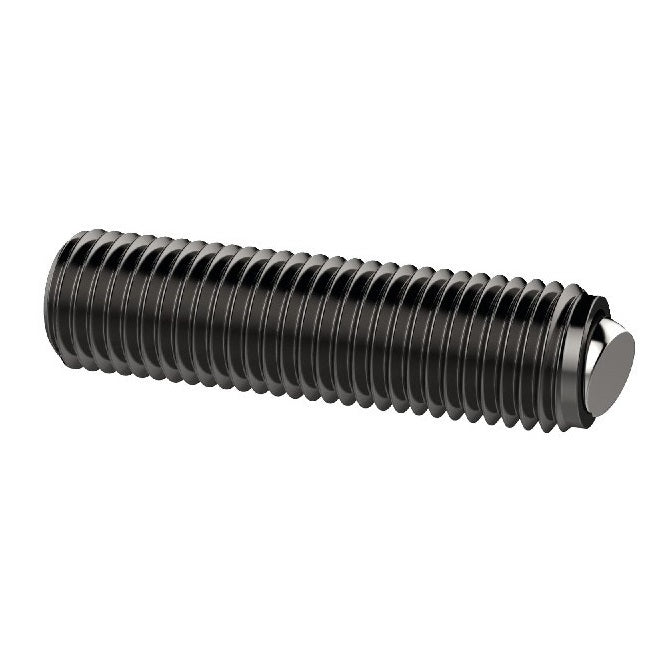 Flat Tip Aligning Socket Set Screws - M8 - 8x1.25mm - 11.4 mm - Aligning Flat Tip  - Carbon Steel with Alloy Steel SUJ2 HRC 55 -60 tip
