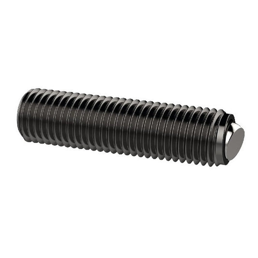 Flat Tip Aligning Socket Set Screws - M8 - 8x1.25mm - 19 mm - Aligning Flat Tip  - Carbon Steel with Alloy Steel SUJ2 HRC 55 -60 tip