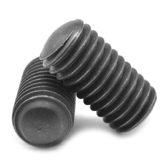 Oval Tip Socket Set Screws - 1/4-20 UNC - 6.35mm - 9.5 mm - Oval Tipped  - Carbon Steel - Hardened