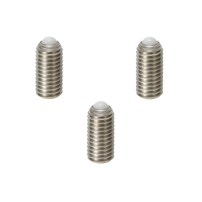 Rolling Ball Tip Socket Set Screws - M8 - 8x1.25mm - 29.8 mm   - 304 Stainless Steel with Polyacetal tip