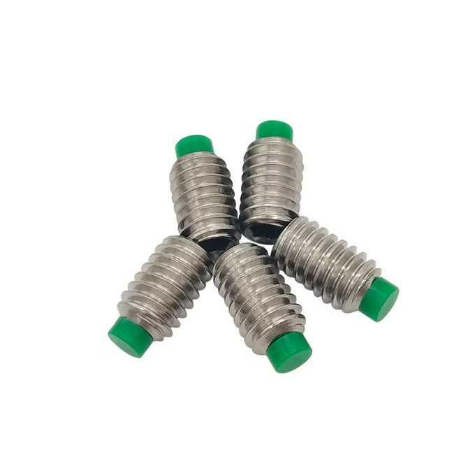 1051732 | SS040M-0058-S4-NT --- Nylon Tipped Socket Set Screws - M4 - 4x0.7mm - 5.8 mm 304 Stainless Steel - Stainless Steel 304 Similar to A2, 18-8 HRB80 Screw