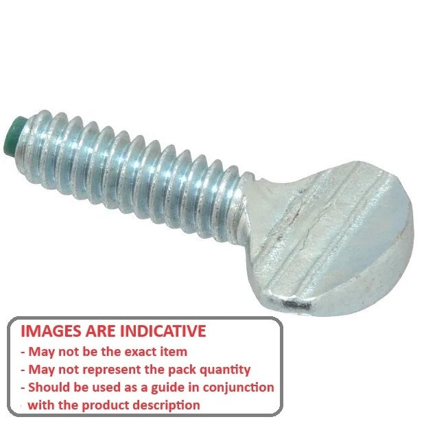 1065008 | THS048F-013-F-CZ-NT (Each) --- Thumb Screws - 10-32 UNF - 4.76mm - 12.7 - - Nylon Tip - Carbon Steel Zinc Plated Screw