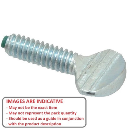 1065008 | THS048F-013-F-CZ-NT (Each) --- Thumb Screws - 10-32 UNF - 4.76mm - 12.7 - - Nylon Tip - Carbon Steel Zinc Plated Screw