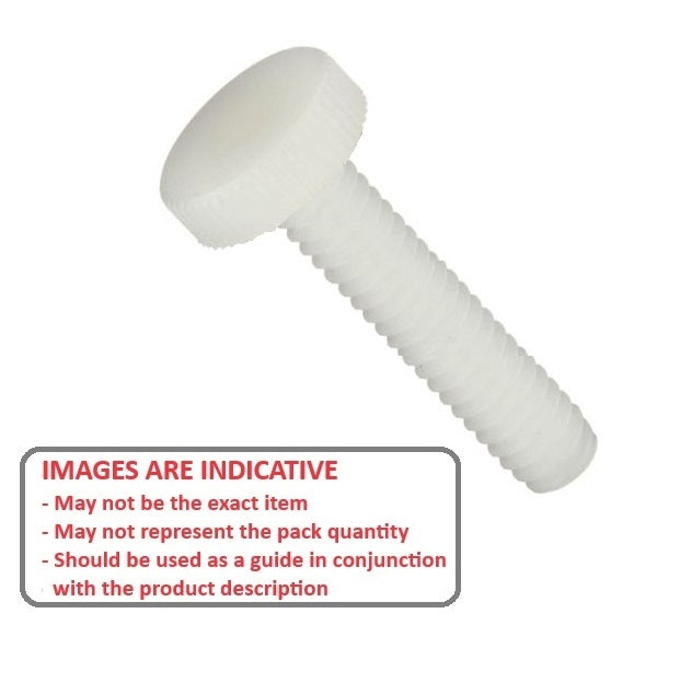 1057390 | THS048C-019-K-NY --- Thumb Screws - 10-24 UNC - 4.76mm - 19.05x23.81 mm Knurled - NYLATRON GS PA66 + MoS2 Screw