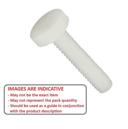 1057390 | THS048C-019-K-NY --- Thumb Screws - 10-24 UNC - 4.76mm - 19.05x23.81 mm Knurled - NYLATRON GS PA66 + MoS2 Screw