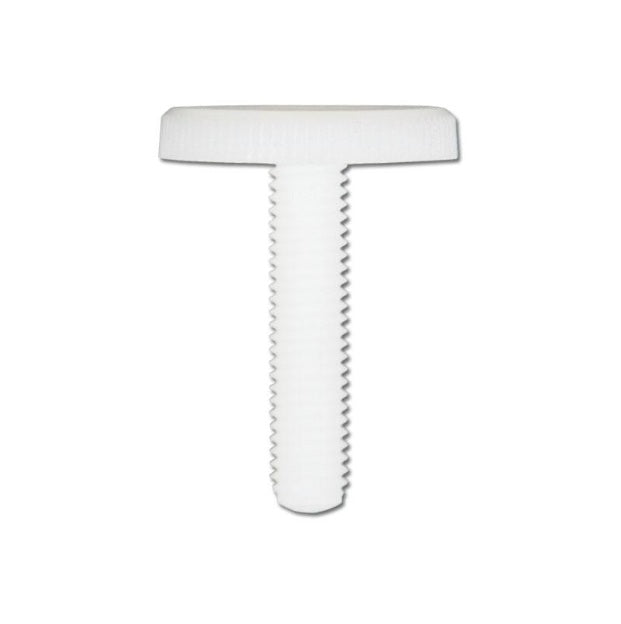 1057390 | THS048C-019-K-NY --- Thumb Screws - 10-24 UNC - 4.76mm - 19.05x23.81 mm Knurled - NYLATRON GS PA66 + MoS2 Screw