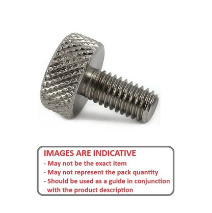 1049367 | THS035M-008-K-3 --- Thumb Screws - M3.5 - 3.5x0.6mm - 8x13 mm Knurled - Stainless Steel Screw