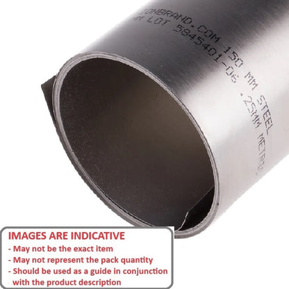 1000284 | SHM-0025-0152-2540-CR (Roll) --- Steel Shim and Foil - 0.025x152.4x2540 mm - Cold Rolled Low Carbon Steel