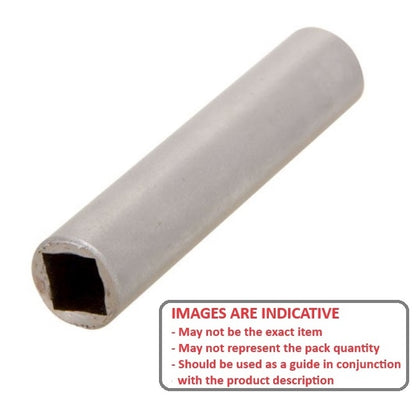 1119703 | SLQ-1905-2896-10160 --- Square Hole Sleeves - 19.05x28.956x101.6 mm Plain - Carbon Steel 11L17 Sleeve